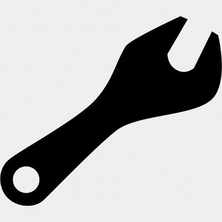 Wrench vector icon. Illustration isolated for graphic and web design.のイラスト素材