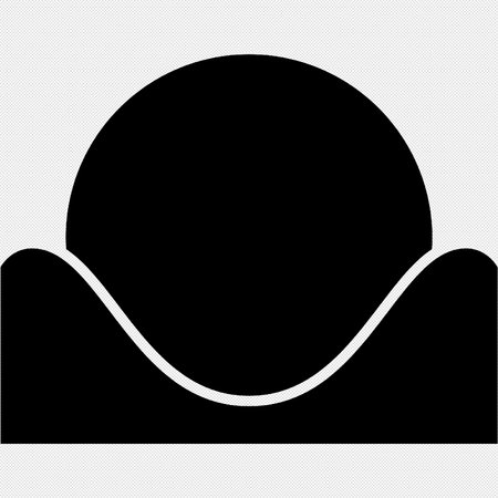 Sun icon on a black background with space for your text. Vector illustrationのイラスト素材