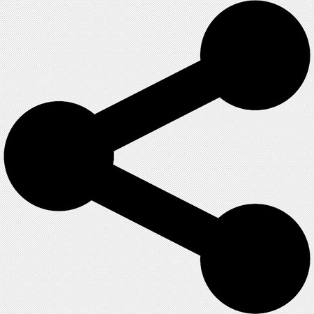 Share sign icon. Share symbol. Vector. Black icon on a white background.のイラスト素材