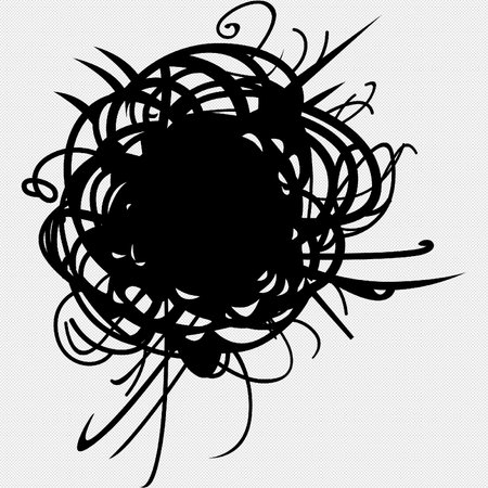 Circular, radial abstract element. Radial, radiating lines illustrationのイラスト素材