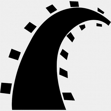 Tunnel or wormhole sign. Vector. Black icon on a white background.のイラスト素材
