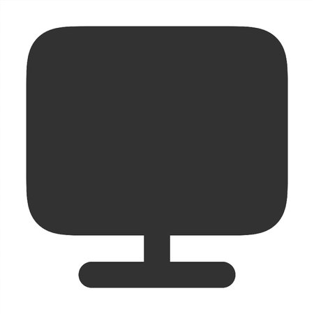 Computer monitor solid icon, vector graphics, a solid pattern on a white background, eps 10.のイラスト素材