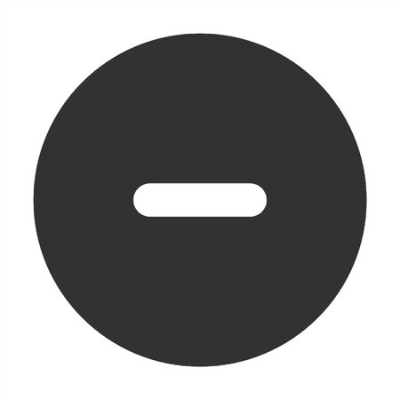 Negative symbol in black circle. Vector illustration isolated on white background.のイラスト素材