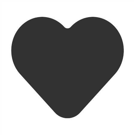 Heart icon on white background. Vector illustration. Flat design style.のイラスト素材