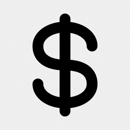 Dollar sign icon. USD currency symbol. Money label. Flat design. Vector illustrationのイラスト素材