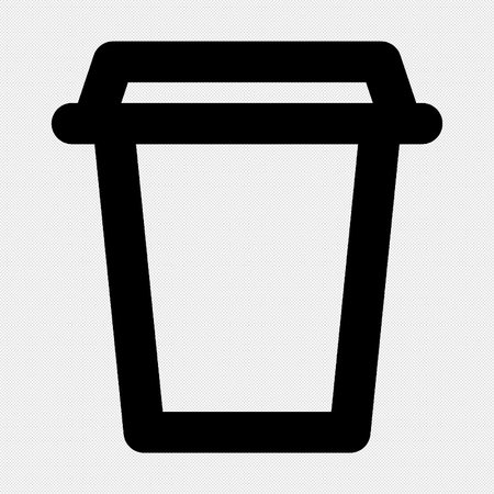 Trash Can vector icon. Black dotted background with white space.のイラスト素材