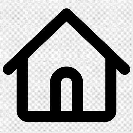 Home vector icon. Black icon on a gray background. Isolated.のイラスト素材