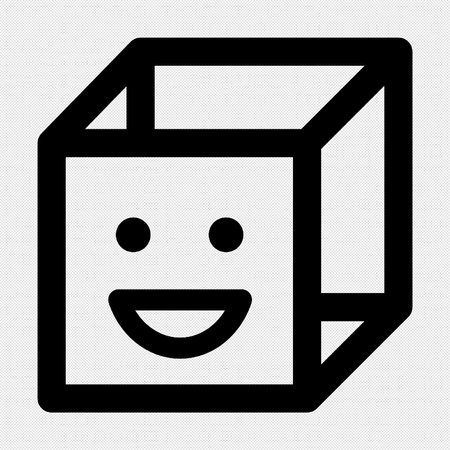 File Smile Icon. Vector Illustration. Black Isolated On White Background.のイラスト素材
