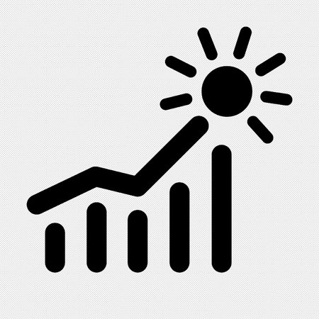 Graph Chart Icon. Black Contour Design. Vector Illustration.のイラスト素材