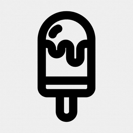 Ice Cream Icon. Flat style black icon on a white background.のイラスト素材