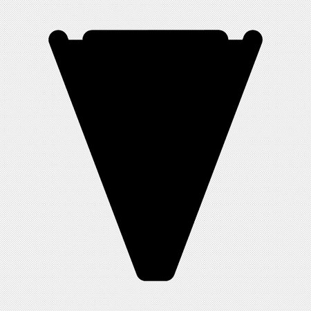 Funnel or filter vector icon. Black dotted illustration isolated on white background.のイラスト素材