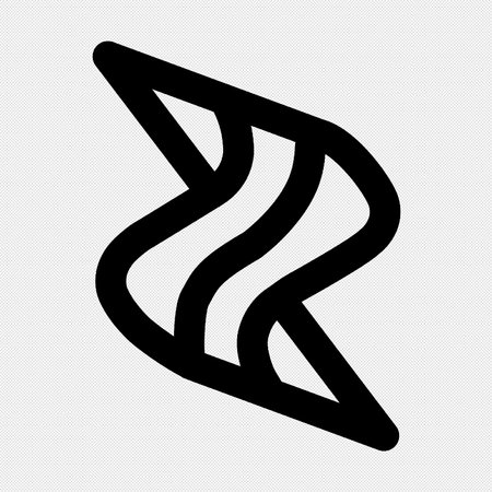 Arrow sign illustration. Vector. Black icon on a white background.のイラスト素材