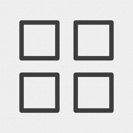 Set of frames icon. Flat design style. Made in vector illustrationのイラスト素材