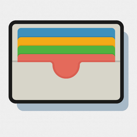 Folder icon on a gray background, stock vector illustration, clip-art graphicsのイラスト素材