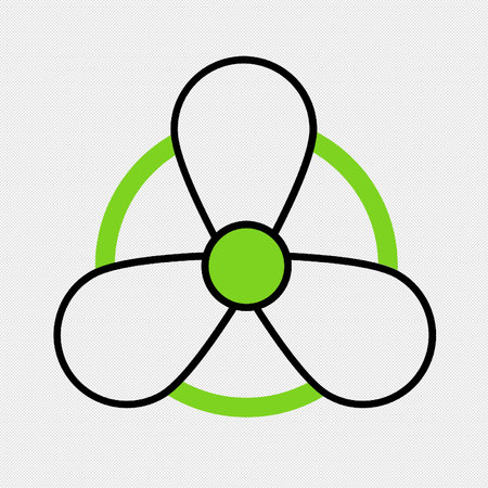 Fan sign. Black dotted icon on a white background. Vector illustrationのイラスト素材