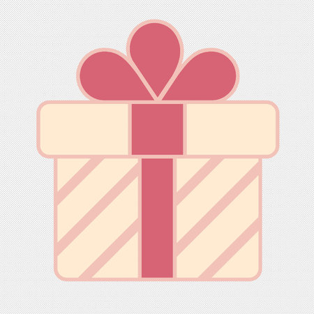 Gift box icon on a grey background. Vector illustration. Eps 10のイラスト素材