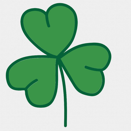 Clover leaf sign. Green icon on a gray background. Vector illustrationのイラスト素材