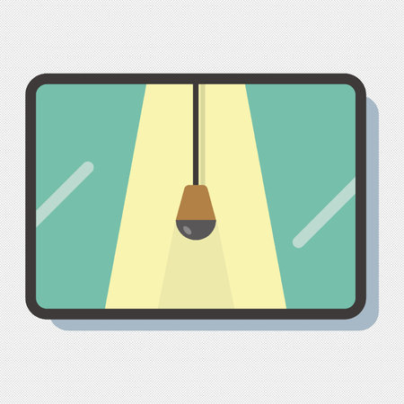 Navigation icon on a gray background. Vector illustration, flat design.のイラスト素材