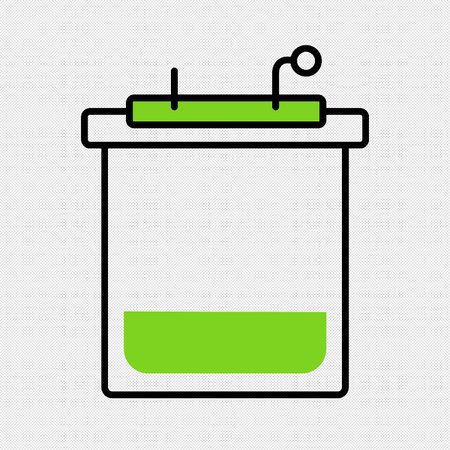 Trash can icon. Black dotted vector illustration on white background.のイラスト素材