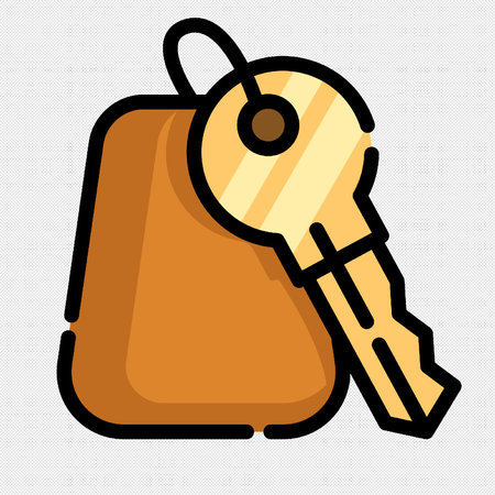 Key icon on black background, vector illustration. Flat design style.のイラスト素材