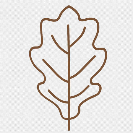 Oak leaf line icon. Pictogram for web page, mobile app, promo.のイラスト素材