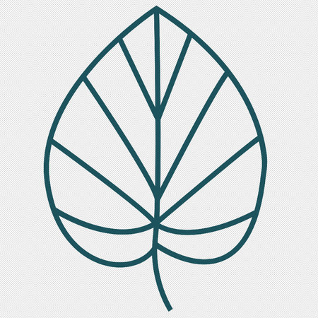 Leaf sign illustration. Vector. Black dotted line icon on white background.のイラスト素材