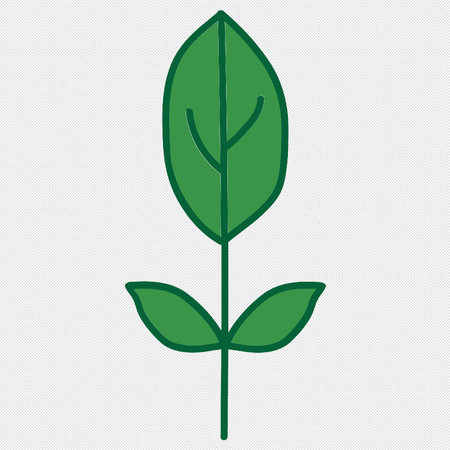 Plant icon. Green icon on a gray background. Vector illustrationのイラスト素材