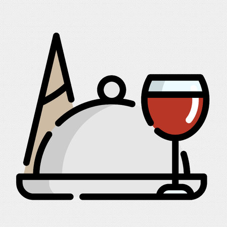 Restaurant menu icon. Vector illustration on a gray background.のイラスト素材