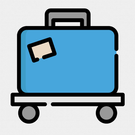 Luggage Icon. Vector Illustration. Isolated On Black Background.のイラスト素材