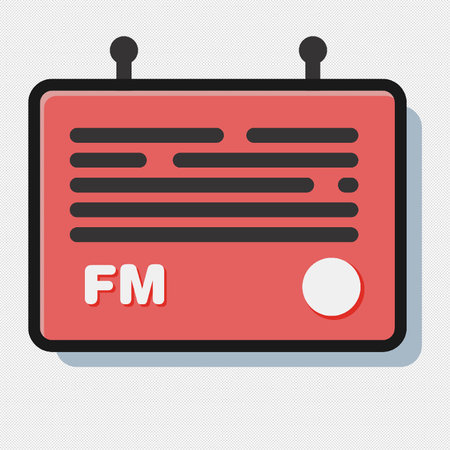 Fm card icon on a grey background. Vector illustration. Eps 10のイラスト素材