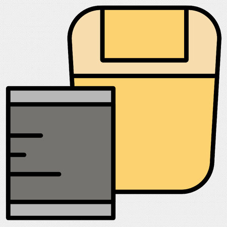 Mailbox vector icon. Illustration style is a flat iconic yellow symbol on a black background.のイラスト素材