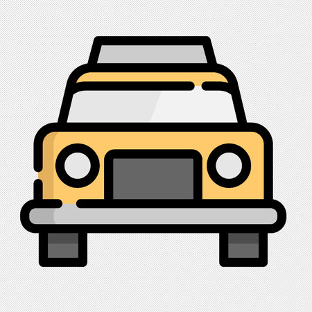 Taxi car icon. Vector illustration. Flat design style eps 10のイラスト素材