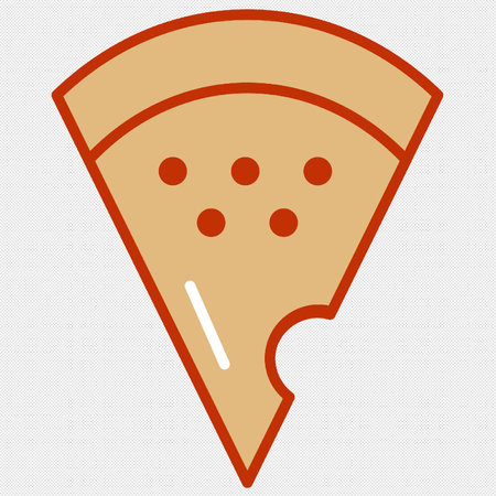 Pizza simple line icon. Pictogram for web page, mobile app, promoのイラスト素材