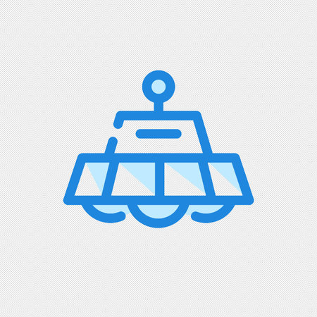 robot icon. Blue dotted icon on a white background. Vector illustrationのイラスト素材