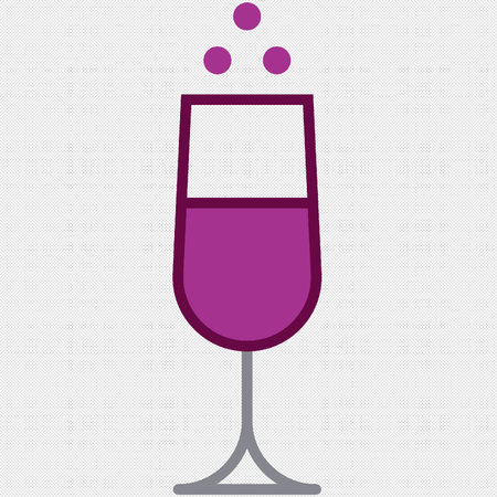 Wine glass icon. Simple illustration of wine glass vector icon for web designのイラスト素材