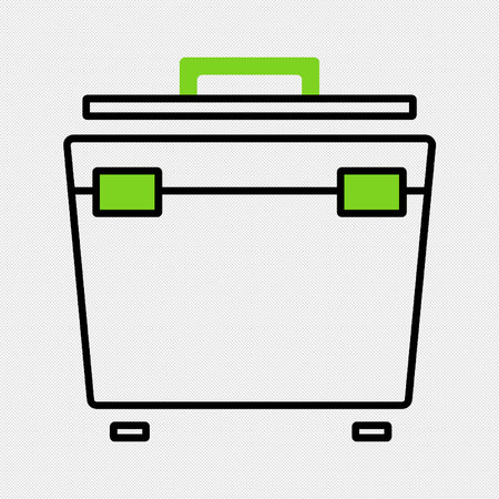Toolbox sign. Vector. Black dotted icon on a white background.のイラスト素材