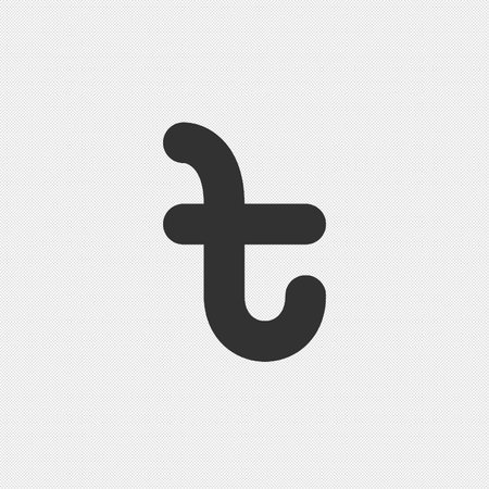 Turkish Lira sign icon. Turkish Lira symbol. Flat design style.のイラスト素材