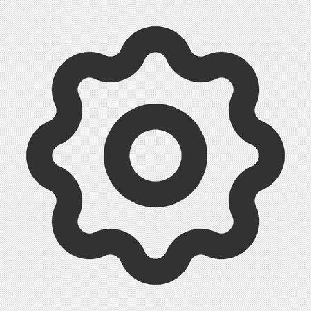 Cogwheel icon. Flat design style. Made in vector illustrationのイラスト素材