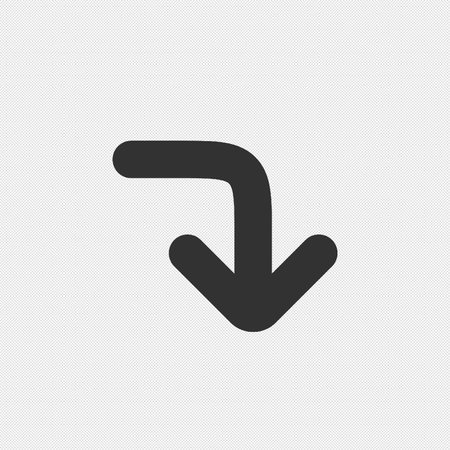 Arrow down icon. Download symbol. Flat design style. Made in vector illustrationのイラスト素材
