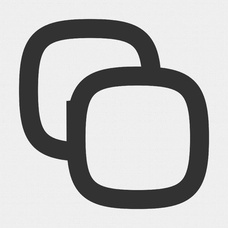 Two circles icon. Simple illustration of two circles vector icon for webのイラスト素材