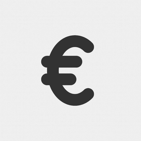 Euro sign icon. EUR currency symbol. Money label. Flat design style. Made in vector illustrationのイラスト素材