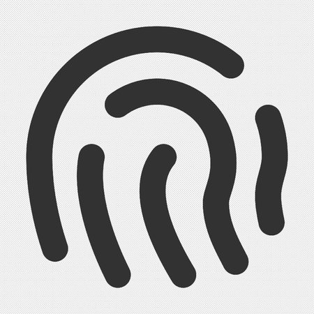 Fingerprint icon. Vector illustration. Isolated on a grey background.のイラスト素材