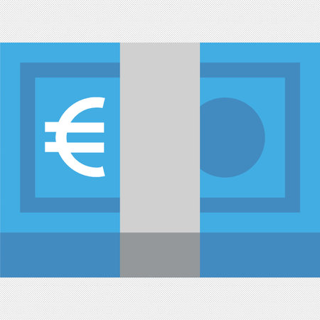 Euro sign icon. EUR currency symbol. Money label. Business design. Seamless pattern. Vector illustrationのイラスト素材