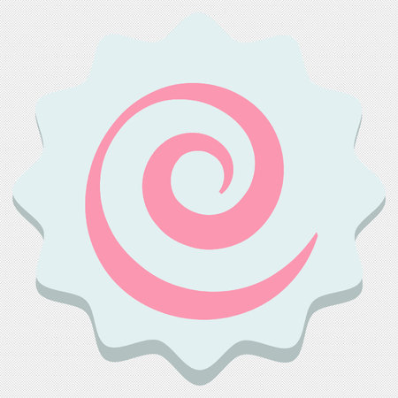 Swirl sign. Blue and pink icon on a gray background.のイラスト素材