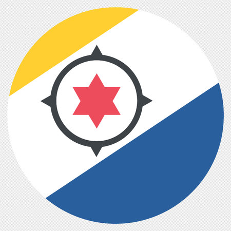 Compass sign icon. Navigation symbol. Blue, yellow and white circle. Vector illustrationのイラスト素材