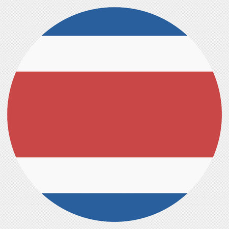 Costa Rica flag icon on a white background. Vector illustration.のイラスト素材