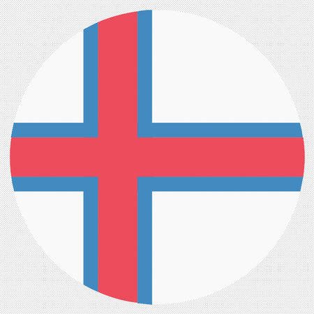 Faroe Islands flag on a white background. Vector illustration. Eps 10のイラスト素材