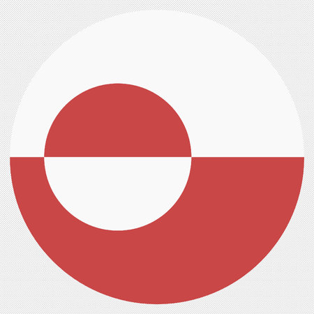 Greenland flag on a white background. Vector illustration. Isolated.のイラスト素材