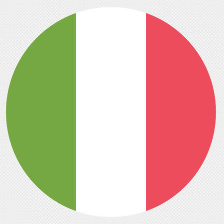 Italy flag on a white background with a stitch. Vector illustration.のイラスト素材