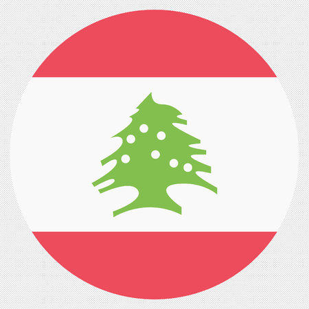 Christmas tree icon on a circle of the fabric. Vector illustration.のイラスト素材
